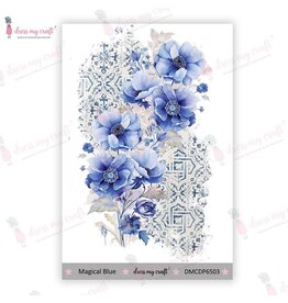 DRESS MY CRAFT DRESS MY CRAFT MAGICAL BLUE 4x6 MINI TRANSFER ME SHEET