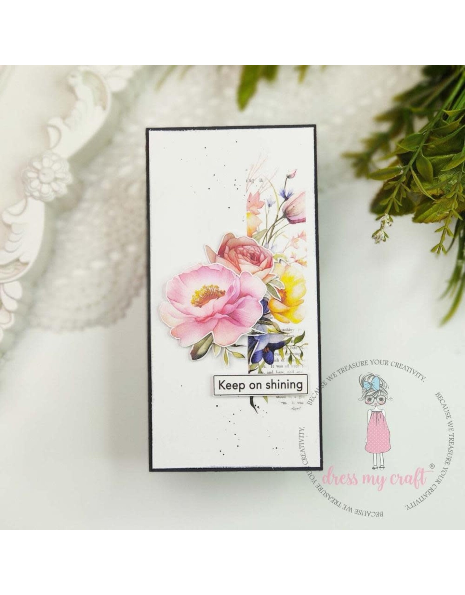 DRESS MY CRAFT DRESS MY CRAFT BEAUTY OF BUNCH 4x6 MINI TRANSFER ME SHEET