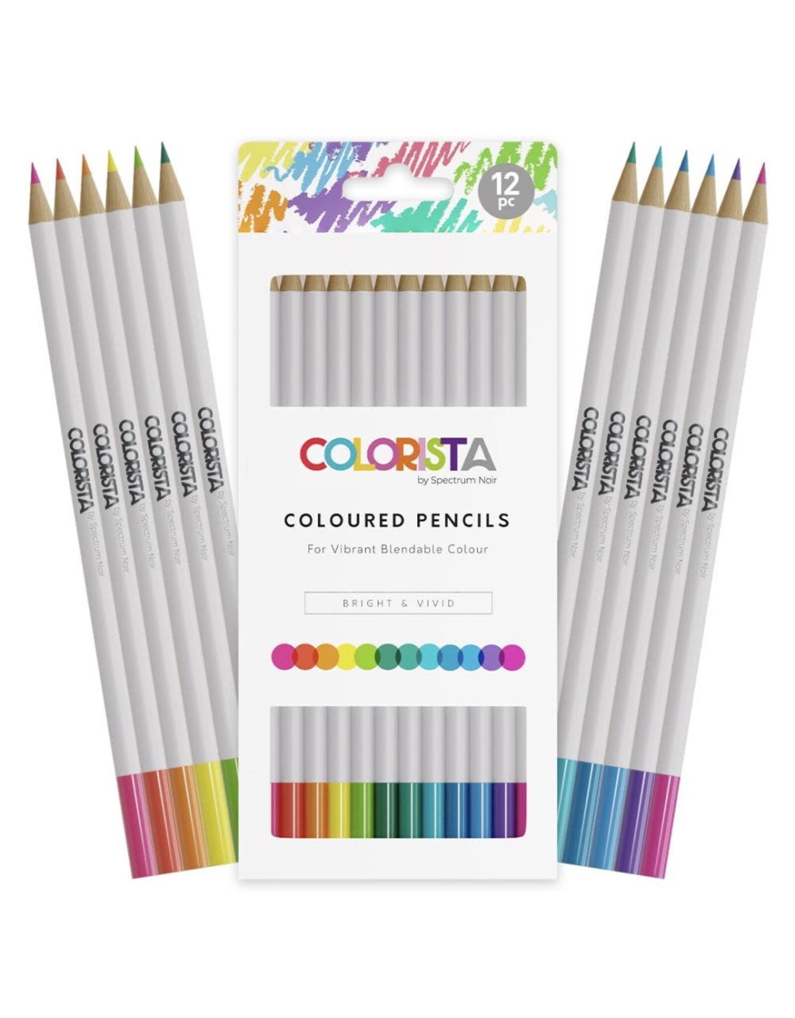 SPECTRUM NOIR SPECTRUM NOIR COLORISTA BRIGHT & VIVID COLOURED PENCILS 12/PK