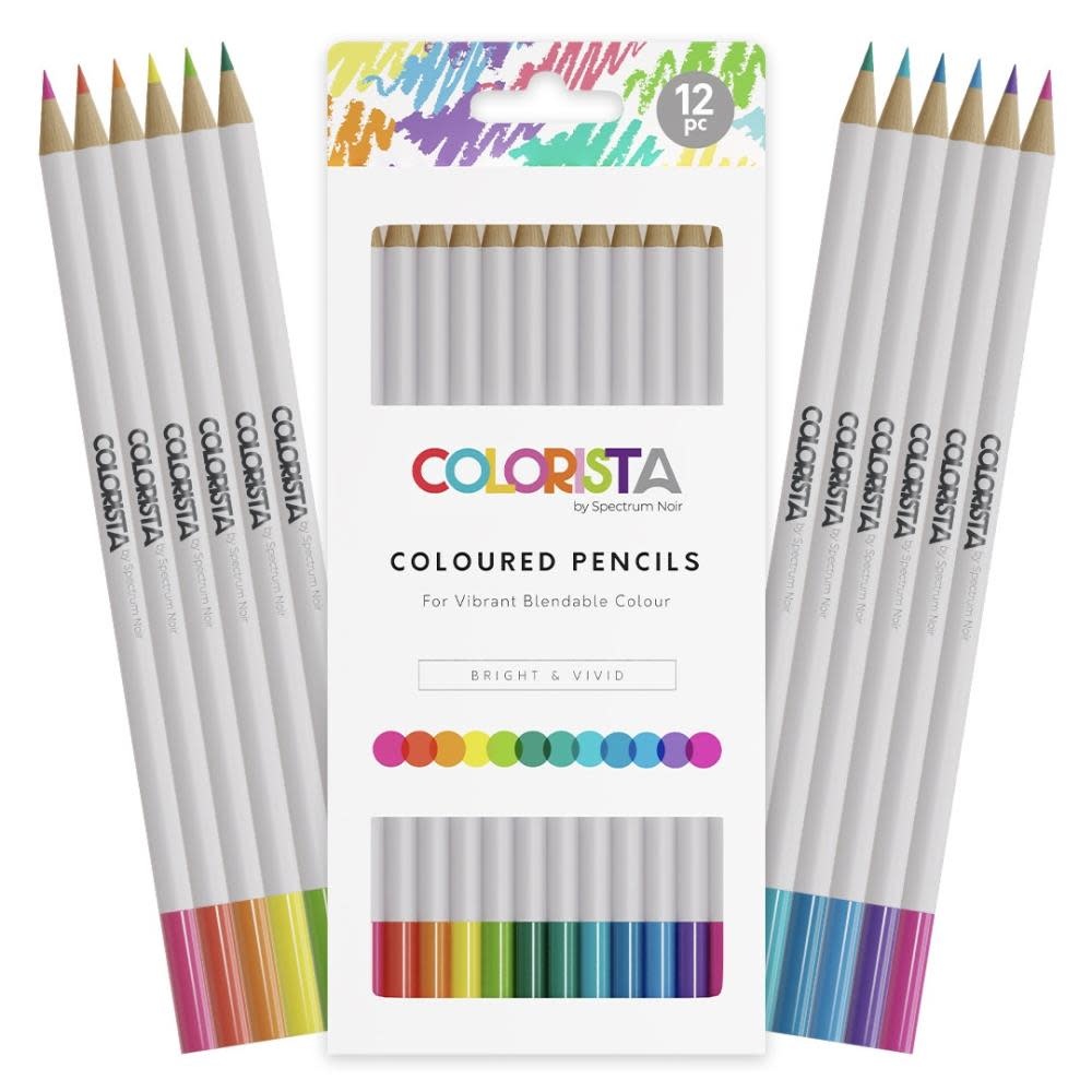 SPECTRUM NOIR COLORISTA BRIGHT & VIVID COLOURED PENCILS 12/PK