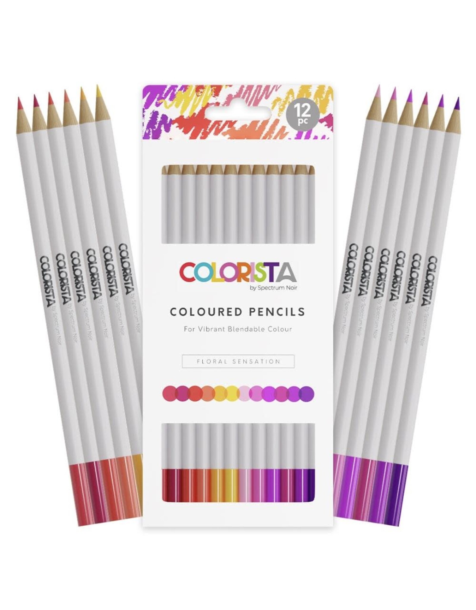 SPECTRUM NOIR SPECTRUM NOIR COLORISTA FLORAL SENSATION COLOURED PENCILS 12/PK