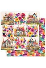 PAPER ROSE PAPER ROSE RAINBOW VILLAGE BASICS - A 12x12 CARDSTOCK