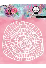 STUDIOLIGHT STUDIOLIGHT ART BY MARLENE FUNKY SPIRAL 8x8 MASKS STENCIL
