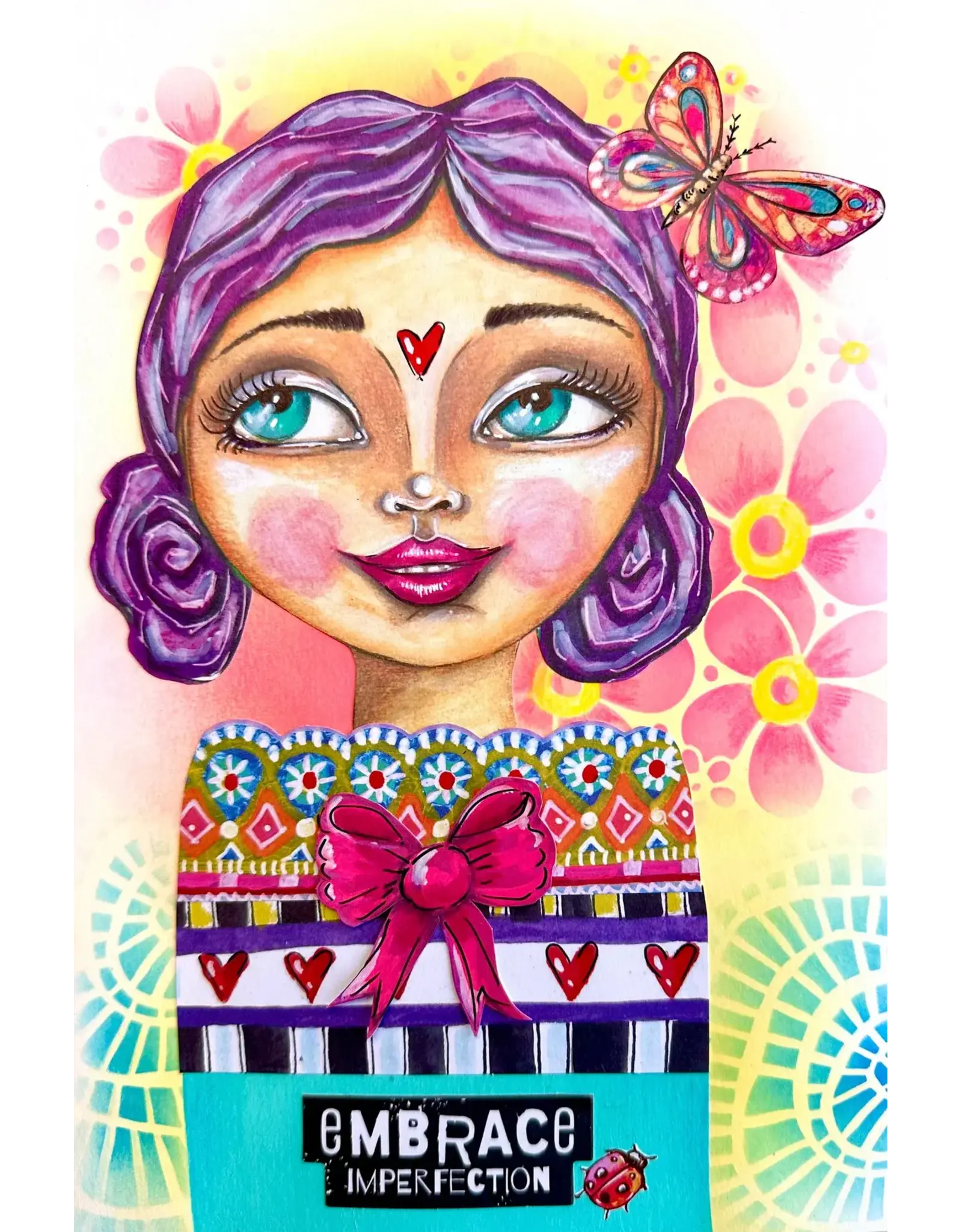 STUDIOLIGHT STUDIOLIGHT ART BY MARLENE FUNKY SPIRAL 8x8 MASKS STENCIL