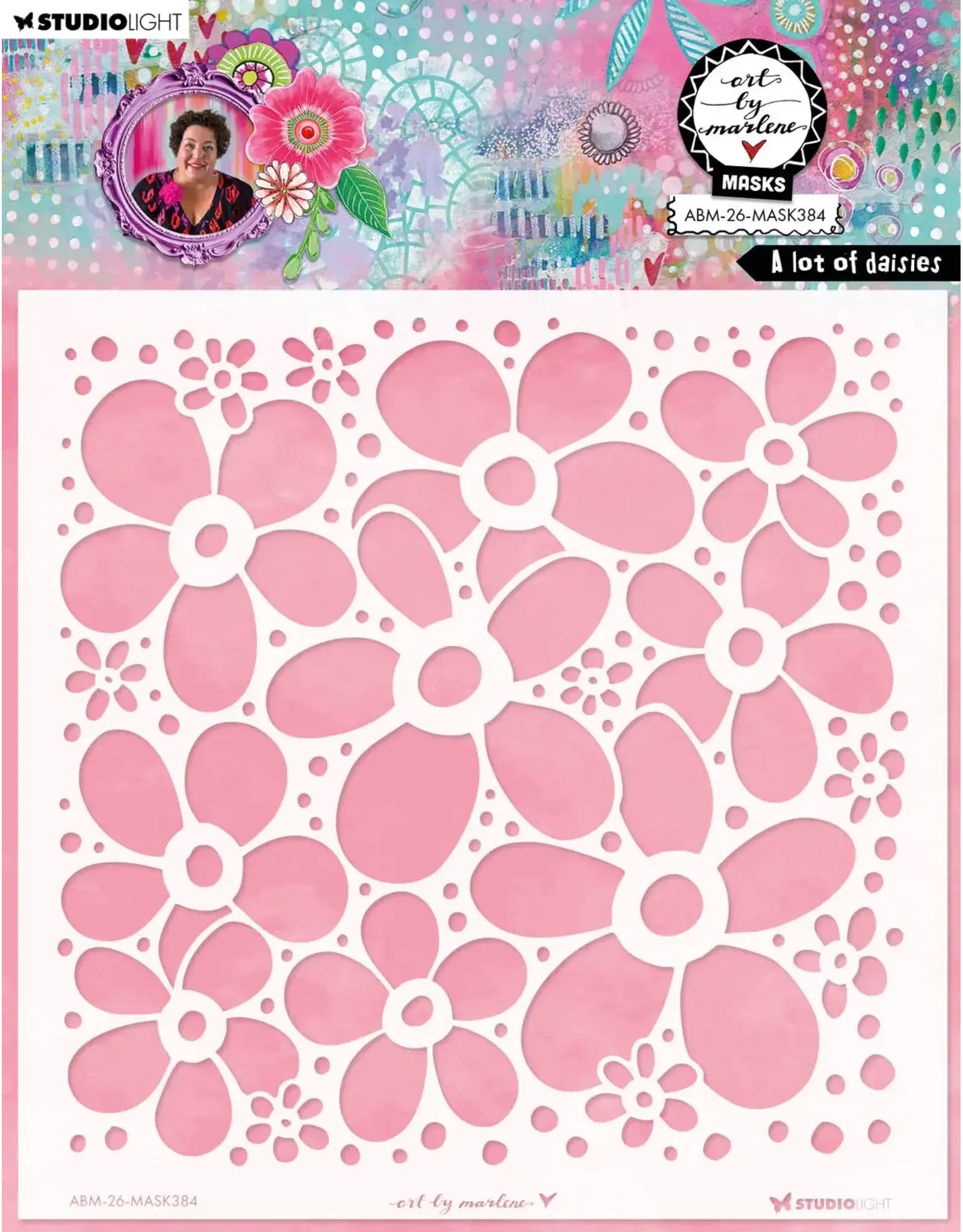 STUDIOLIGHT STUDIOLIGHT ART BY MARLENE A LOT OF DAISIES 8x8 MASKS STENCIL
