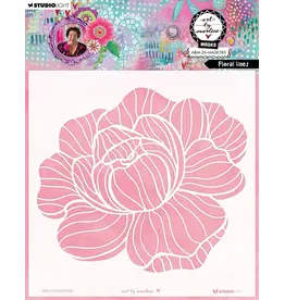 STUDIOLIGHT STUDIOLIGHT ART BY MARLENE FLORAL LINES 8x8 MASKS STENCIL