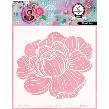 STUDIOLIGHT STUDIOLIGHT ART BY MARLENE FLORAL LINES 8x8 MASKS STENCIL