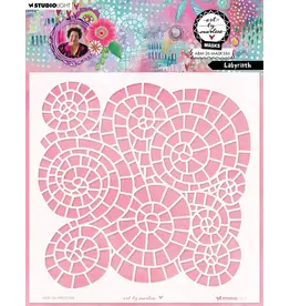 STUDIOLIGHT STUDIOLIGHT ART BY MARLENE LABYRINTH 8x8 MASKS STENCIL