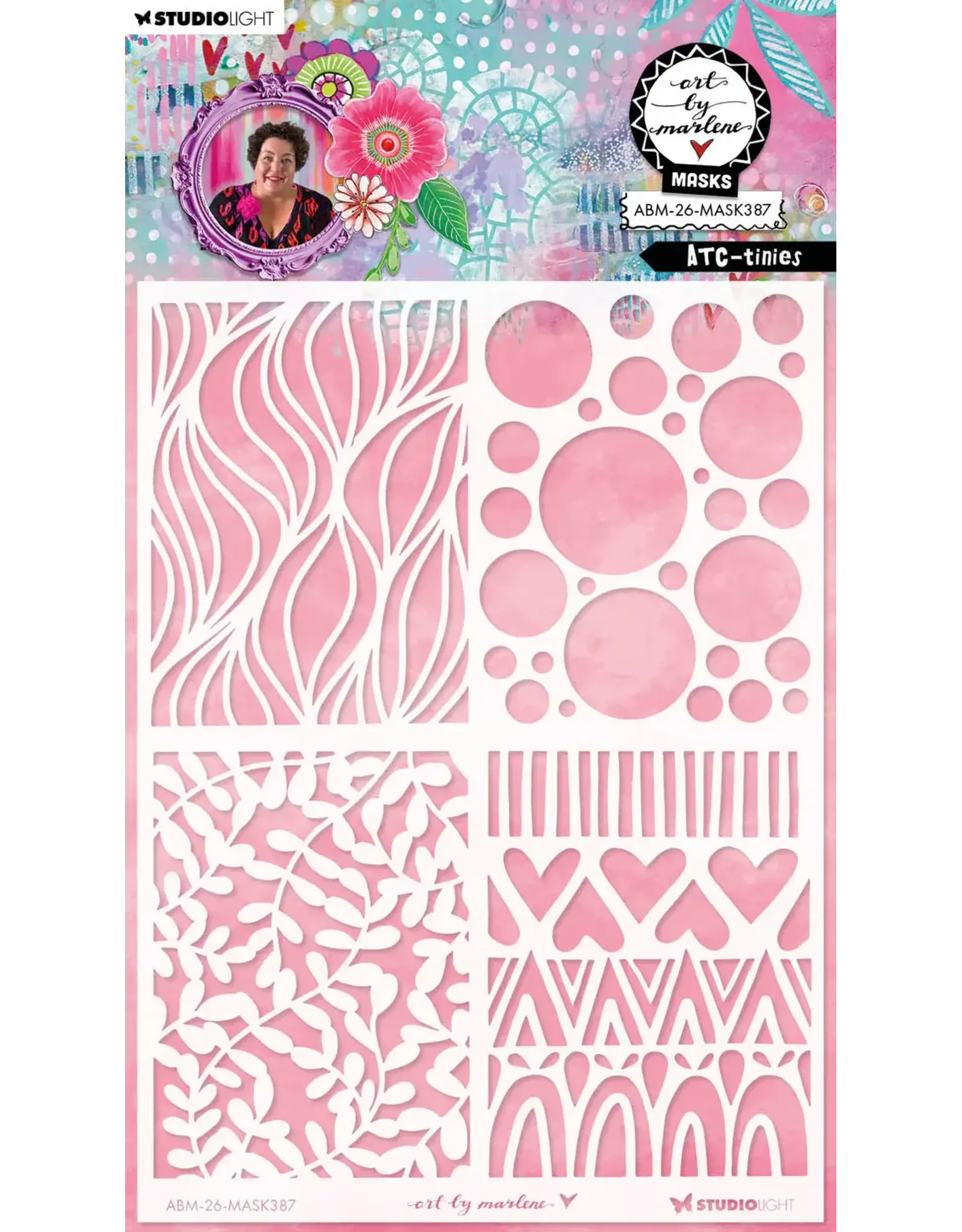 STUDIOLIGHT STUDIOLIGHT ART BY MARLENE ATC-TINIES MASKS STENCIL