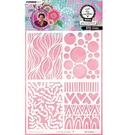 STUDIOLIGHT STUDIOLIGHT ART BY MARLENE ATC-TINIES MASKS STENCIL