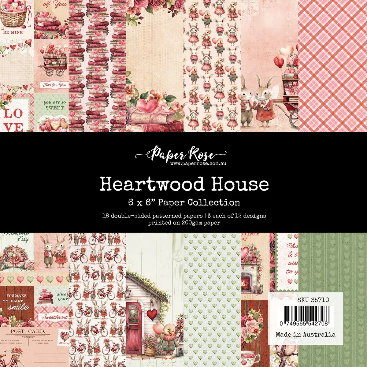 PAPER ROSE PAPER ROSE HEARTWOOD HOUSE 6x6 PAPER COLLECTION