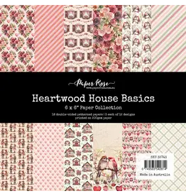 PAPER ROSE PAPER ROSE HEARTWOOD HOUSE BASICS 6x6 PAPER COLLECTION