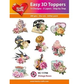HEARTY CRAFTS HEARTY CRAFTS  VINTAGE ROSES EASY 3D TOPPERS