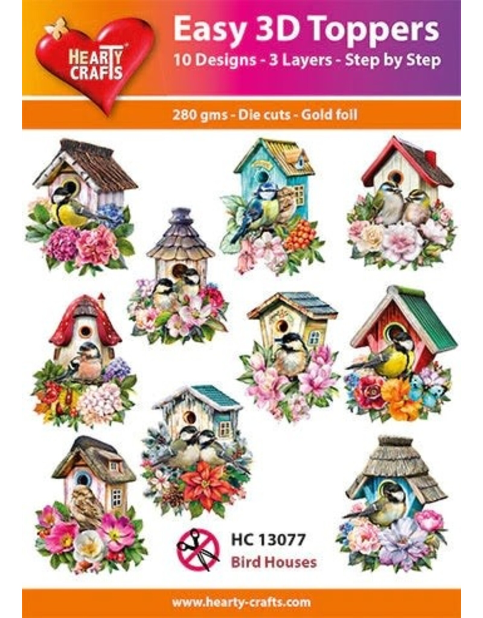 HEARTY CRAFTS HEARTY CRAFTS BIRD HOUSES EASY 3D TOPPERS