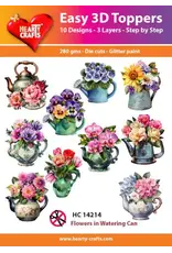 HEARTY CRAFTS HEARTY CRAFTS FLOWERS IN WATERING CAN EASY 3D TOPPERS