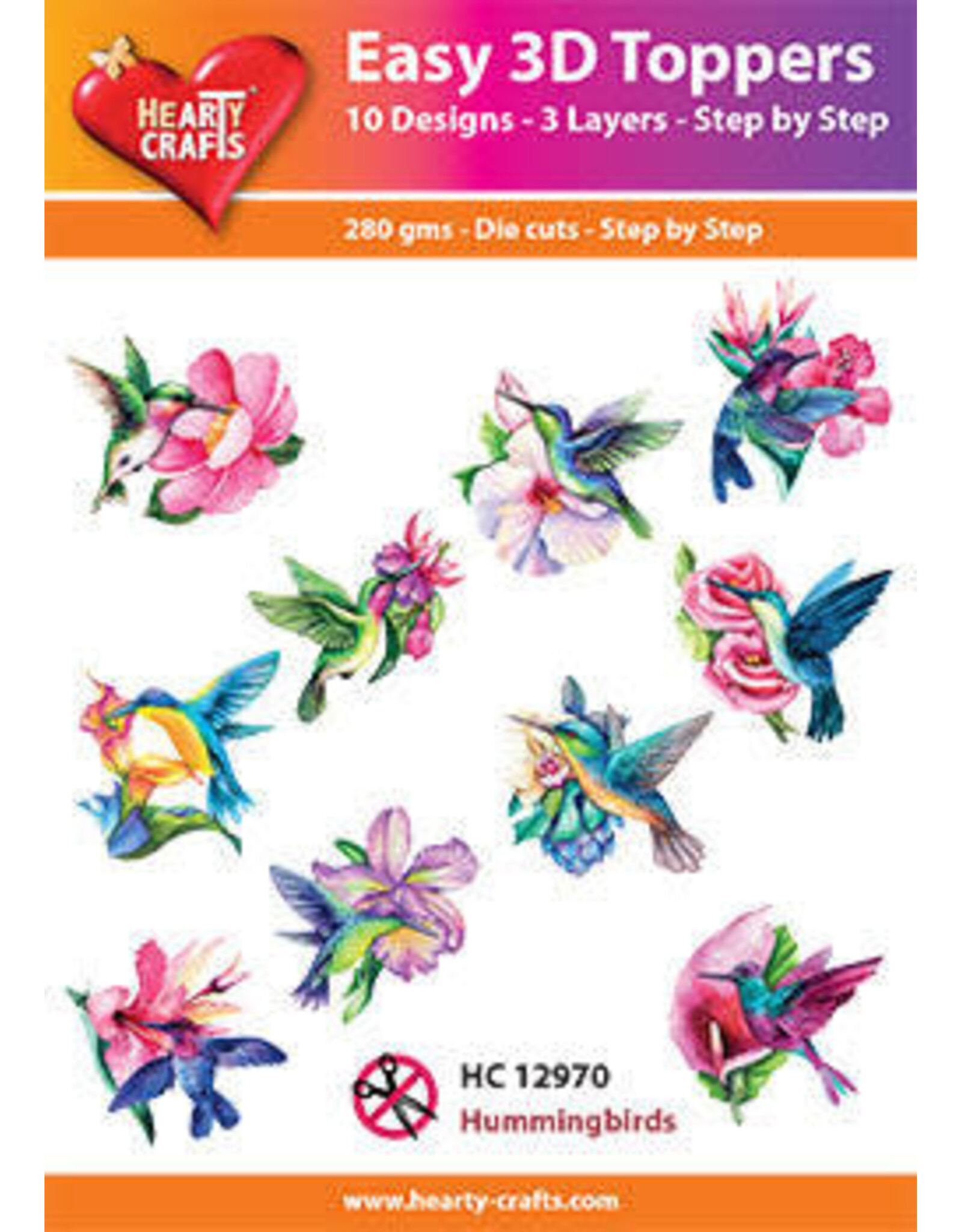 HEARTY CRAFTS HEARTY CRAFTS  HUMMINGBIRDS EASY 3D TOPPERS