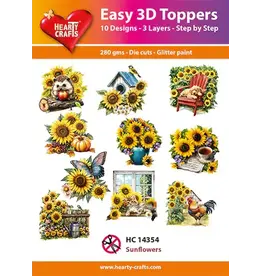 HEARTY CRAFTS HEARTY CRAFTS SUNFLOWERS EASY 3D TOPPERS