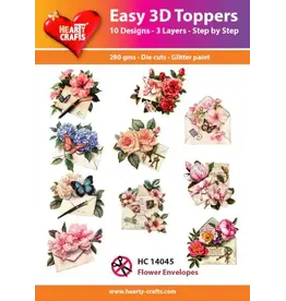 HEARTY CRAFTS HEARTY CRAFTS FLOWER ENVELOPES EASY 3D TOPPERS