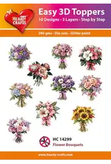 HEARTY CRAFTS HEARTY CRAFTS FLOWER BOUQUETS EASY 3D TOPPERS