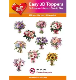 HEARTY CRAFTS HEARTY CRAFTS FLOWER BOUQUETS EASY 3D TOPPERS