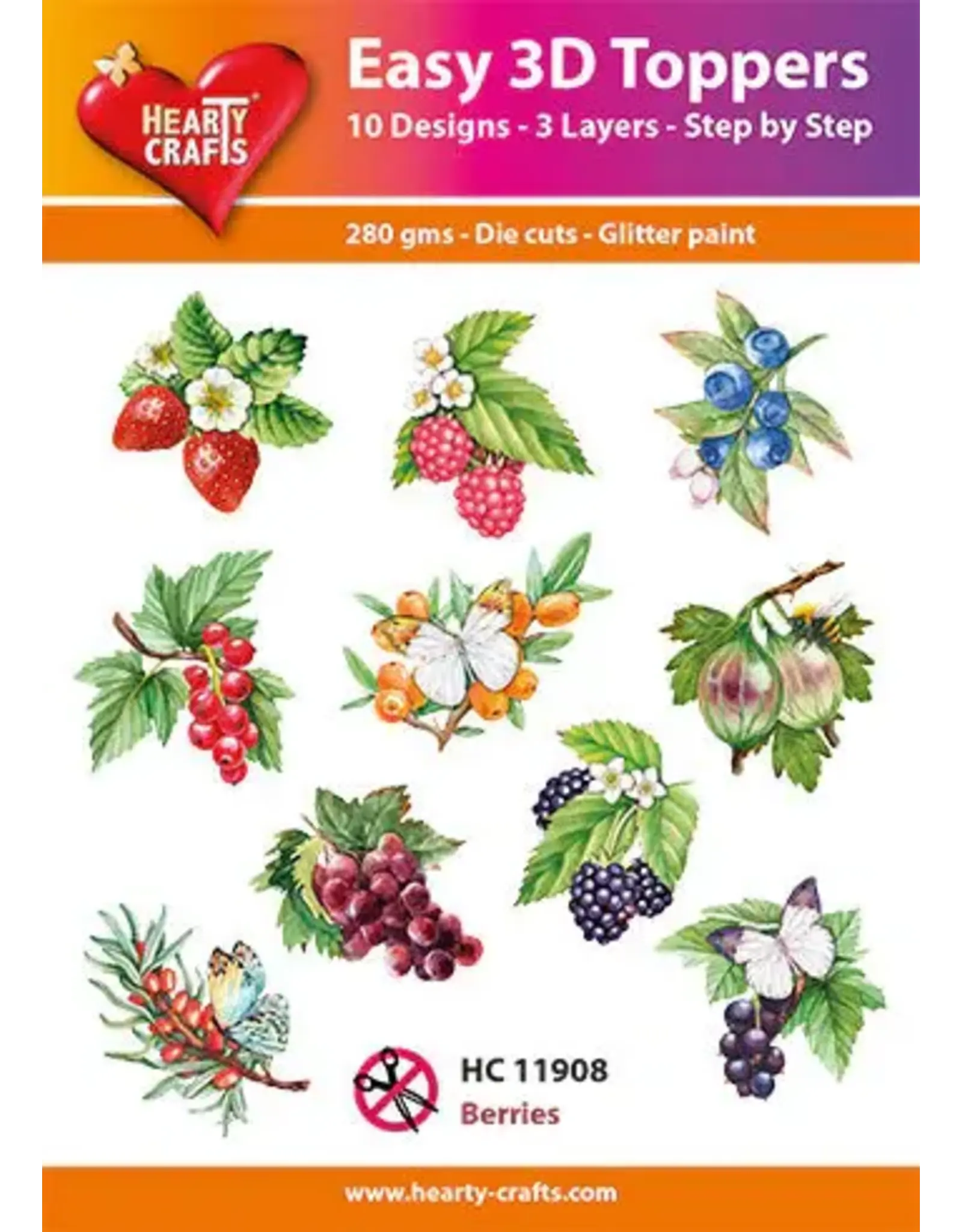 HEARTY CRAFTS HEARTY CRAFTS BERRIES EASY 3D TOPPERS
