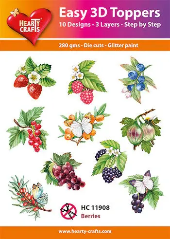 HEARTY CRAFTS BERRIES EASY 3D TOPPERS