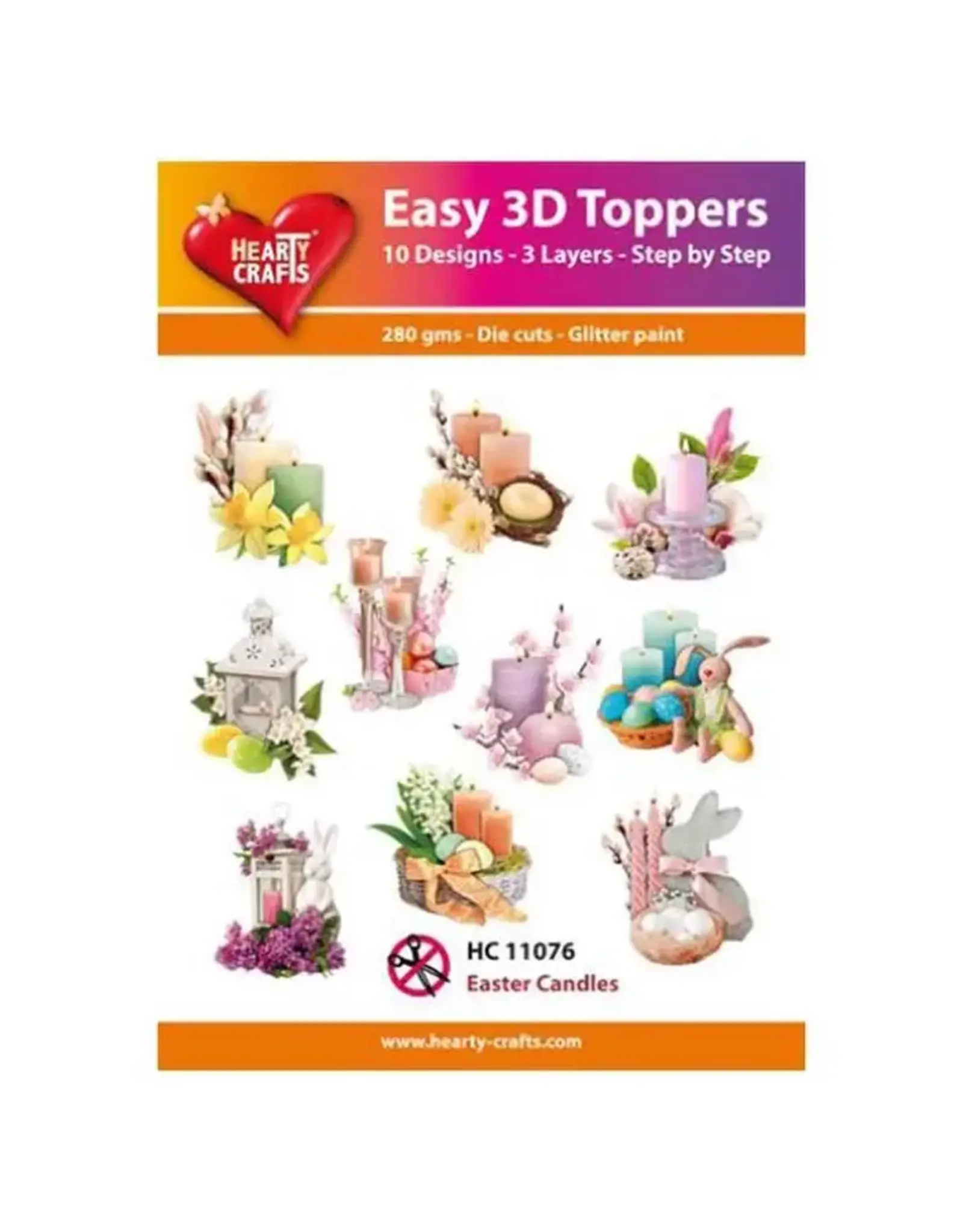 HEARTY CRAFTS HEARTY CRAFTS EASTER CANDLES EASY 3D TOPPERS