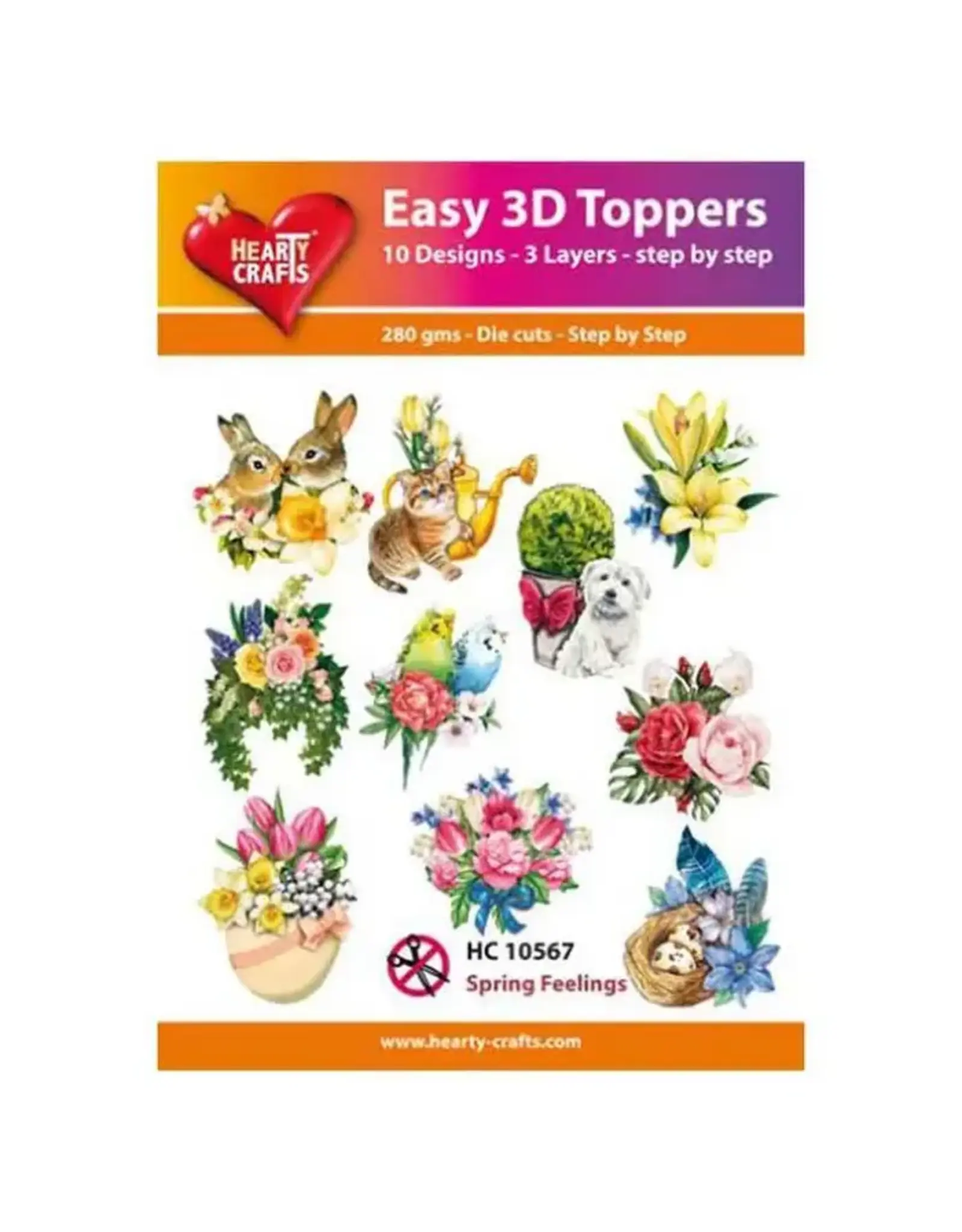 HEARTY CRAFTS HEARTY CRAFTS SPRING FEELINGS EASY 3D TOPPERS