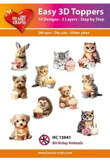 HEARTY CRAFTS HEARTY CRAFTS BIRTHDAY ANIMALS EASY 3D TOPPERS