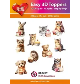 HEARTY CRAFTS HEARTY CRAFTS BIRTHDAY ANIMALS EASY 3D TOPPERS