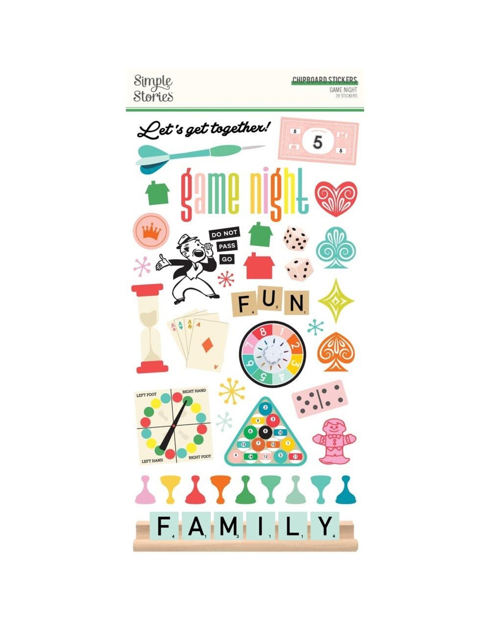 SIMPLE STORIES SIMPLE STORIES GAME NIGHT CHIPBOARD STICKERS