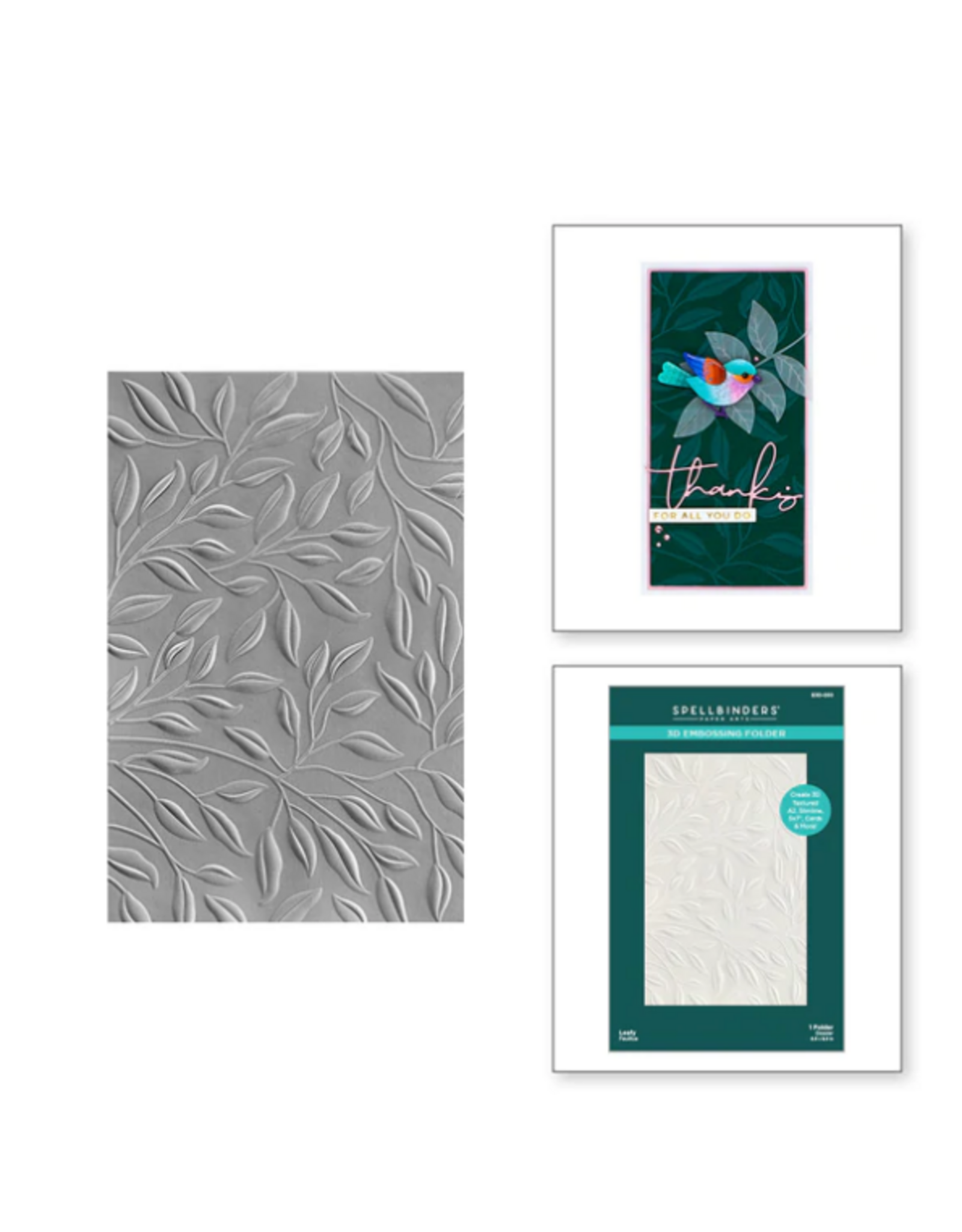 SPELLBINDERS SPELLBINDERS LEAFY 3D EMBOSSING FOLDER