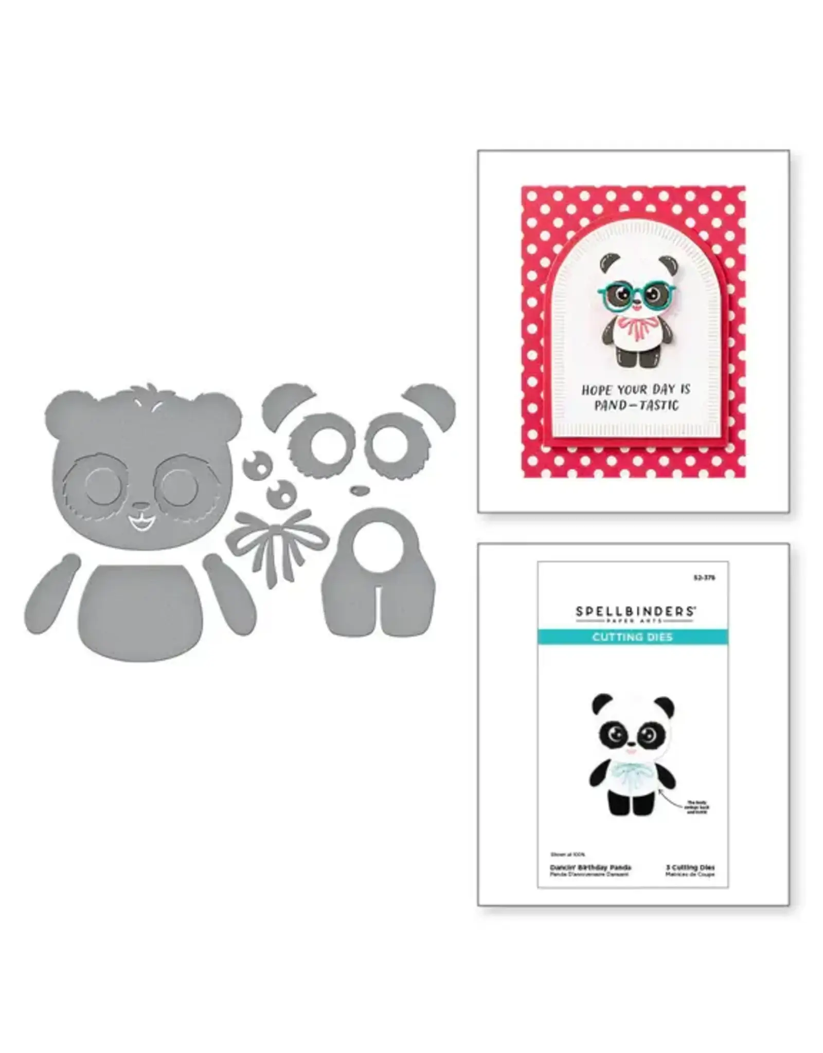 SPELLBINDERS SPELLBINDERS DANCIN' BIRTHDAY PANDA DIE SET