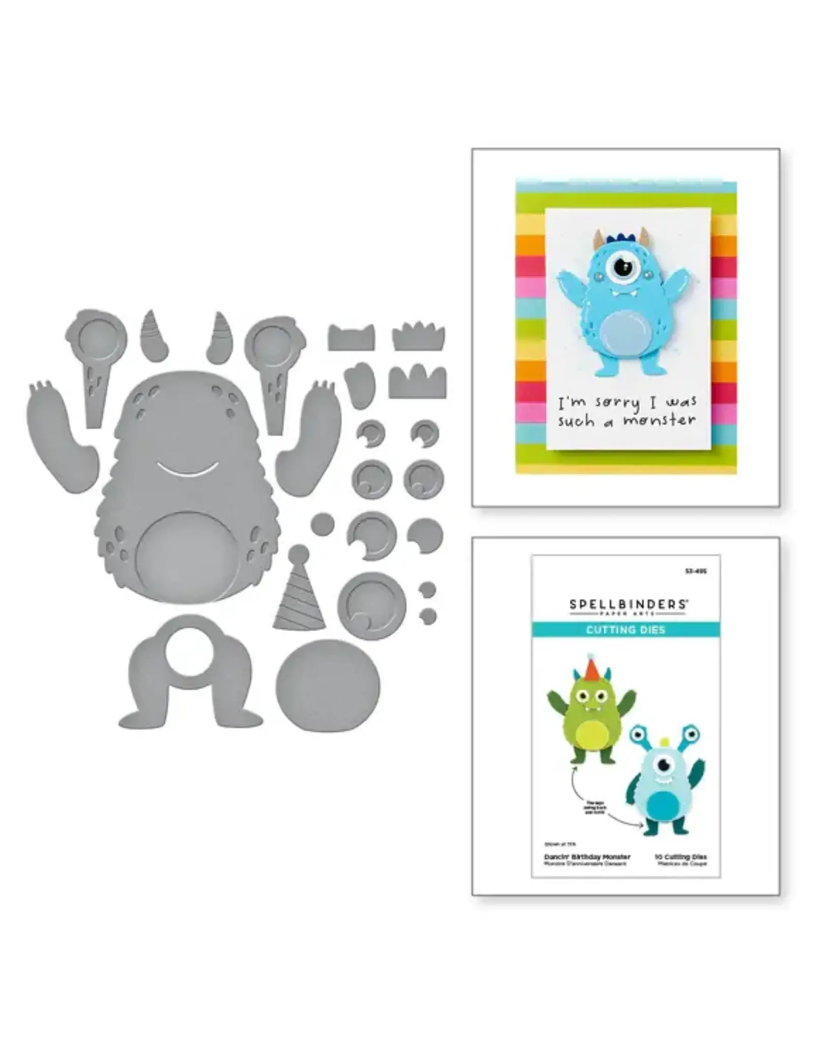 SPELLBINDERS SPELLBINDERS DANCIN' BIRTHDAY MONSTER DIE SET