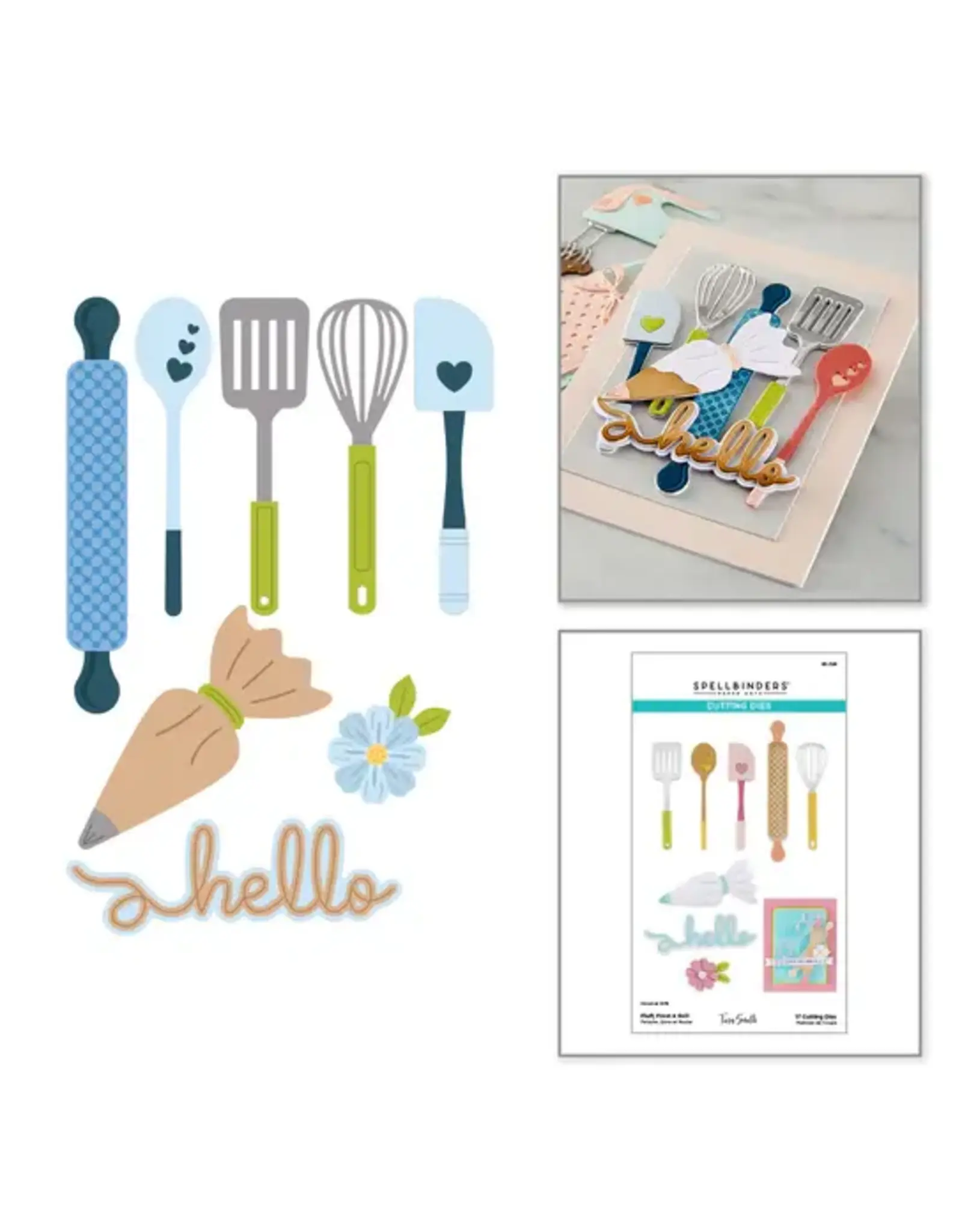 SPELLBINDERS SPELLBINDERS TINA SMITH FLUFF, FROST & ROLL ETCHED DIE SET