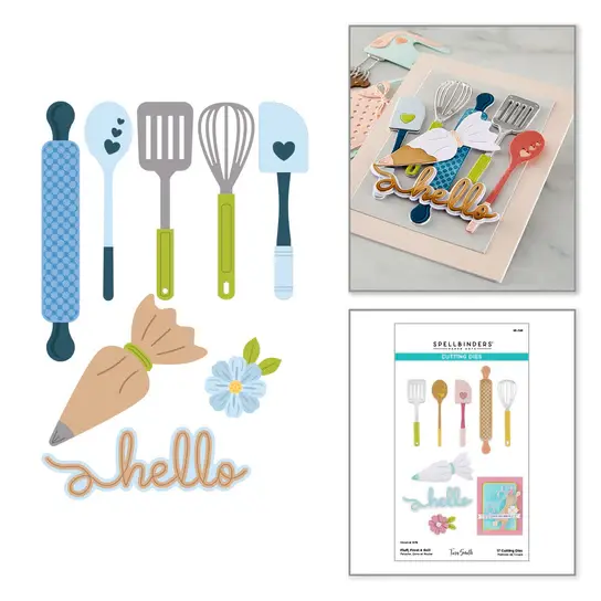 SPELLBINDERS SPELLBINDERS TINA SMITH FLUFF, FROST & ROLL ETCHED DIE SET