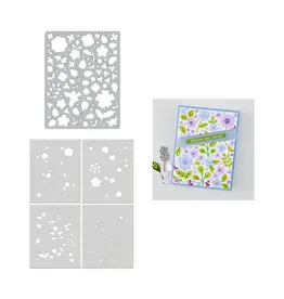 HERO ARTS HERO ARTS MEADOW BLOOMS DIE AND STENCIL SET
