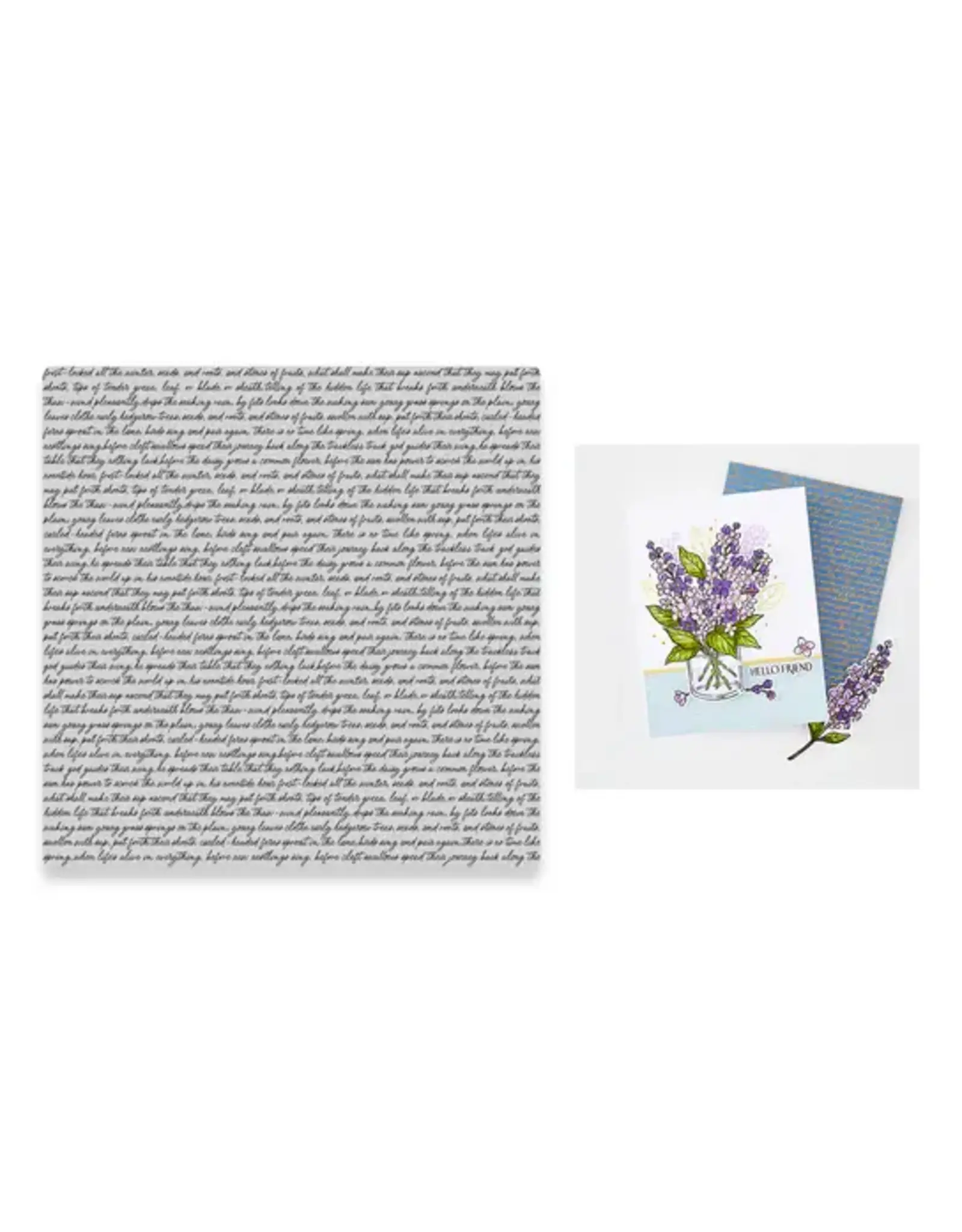 HERO ARTS HERO ARTS BIRDSONG SCRIPT 6x6 CLING STAMP