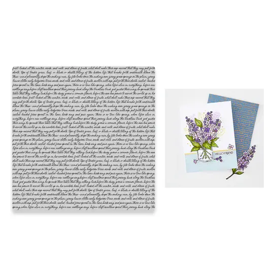 HERO ARTS HERO ARTS BIRDSONG SCRIPT 6x6 CLING STAMP