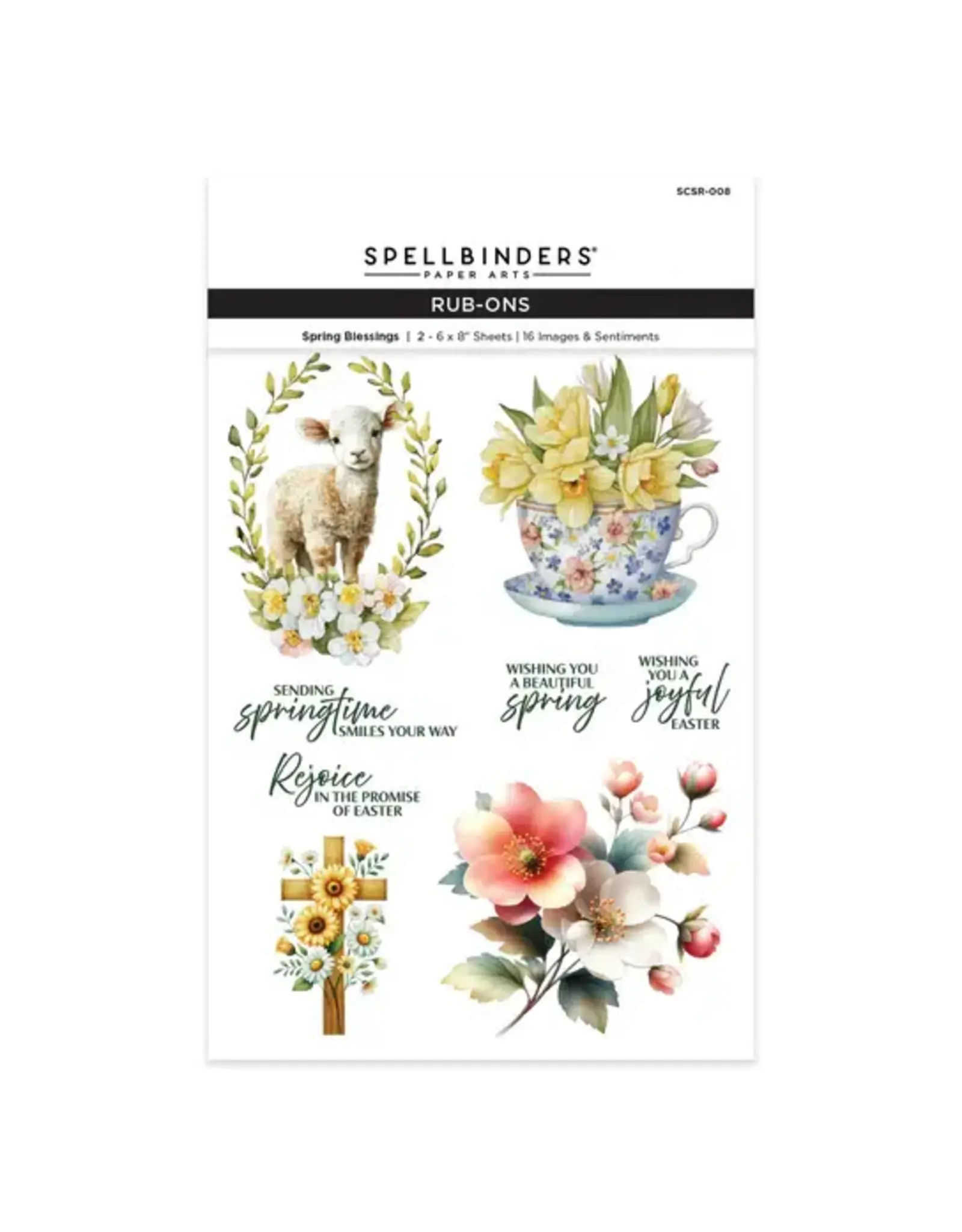 SPELLBINDERS SPELLBINDERS SPRING BLESSINGS RUB-ON TRANSFERS