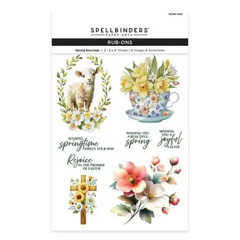 SPELLBINDERS SPELLBINDERS SPRING BLESSINGS RUB-ON TRANSFERS