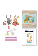 SPELLBINDERS SPELLBINDERS SIMON HURLEY HAPPY SPRING COLLECTION BUNNY BUDDIES ETCHED DIE SET