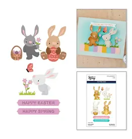 SPELLBINDERS SPELLBINDERS SIMON HURLEY HAPPY SPRING COLLECTION BUNNY BUDDIES ETCHED DIE SET