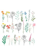 SPELLBINDERS SPELLBINDERS ROSIE'S STUDIO BREAKFAST IN BED FLORAL DIE-CUTS STICKERS 24/PK