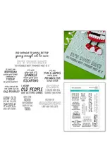 SPELLBINDERS SPELLBINDERS AGED TO PERFECTION COLLECTION BIRTHDAY LAUGHS SENTIMENTS CLEAR STAMP SET