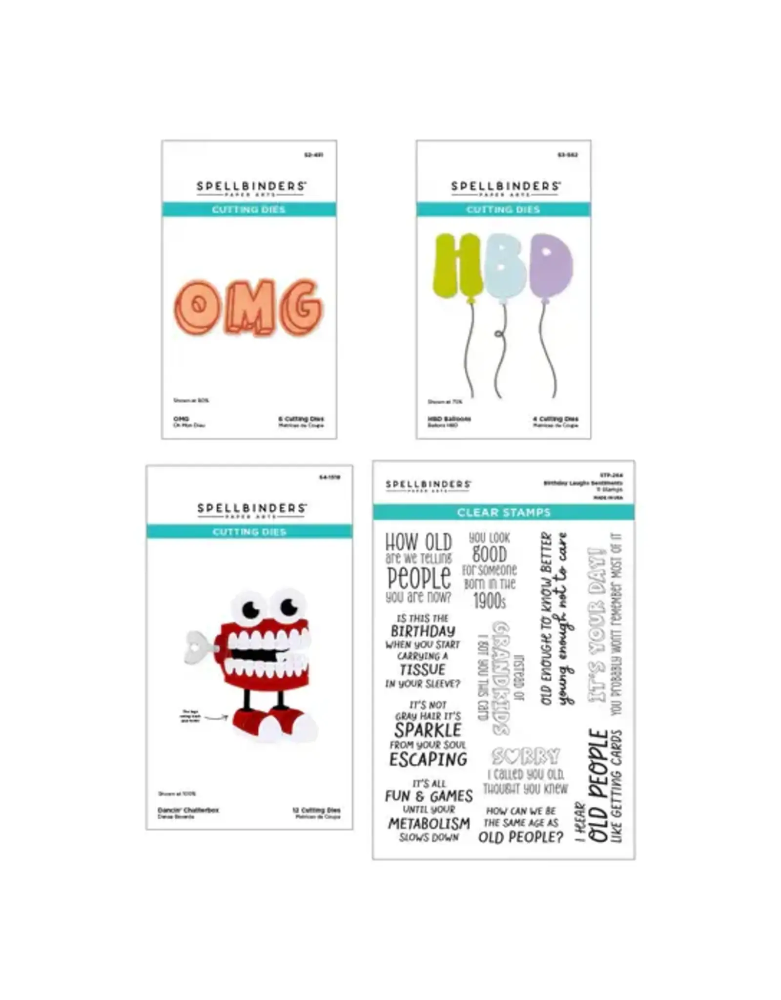 SPELLBINDERS SPELLBINDERS AGED TO PERFECTION CLEAR STAMP & DIE SET BUNDLE