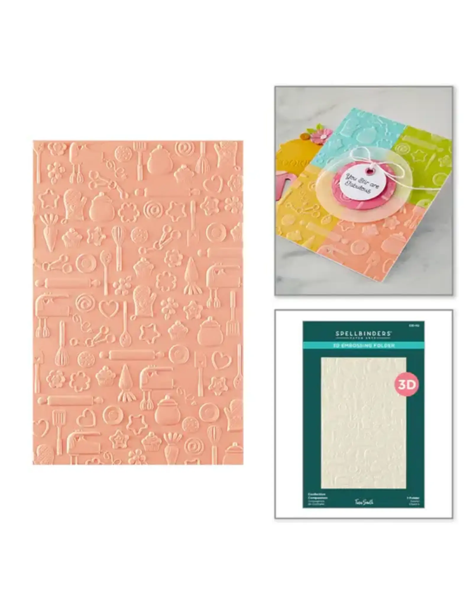 SPELLBINDERS SPELLBINDERS TINA SMITH CONFECTION COMPANIONS 3D EMBOSSING FOLDER