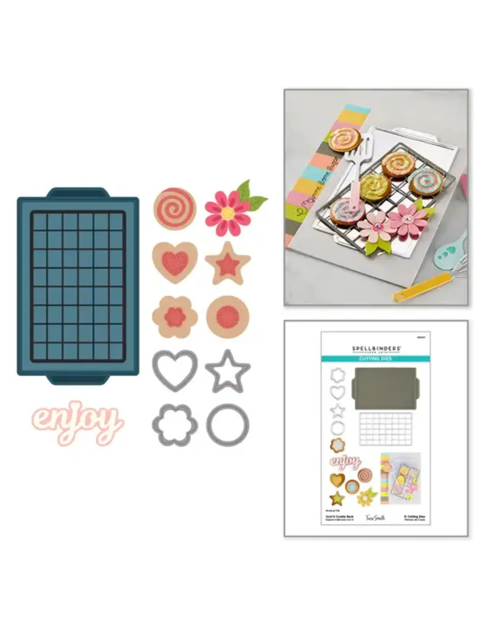 SPELLBINDERS SPELLBINDERS TINA SMITH COOL IT COOKIE RACK ETCHED DIE SET