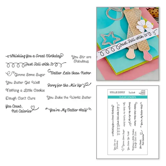 SPELLBINDERS SPELLBINDERS TINA SMITH SUGARED EXPRESSIONS CLEAR STAMP SET