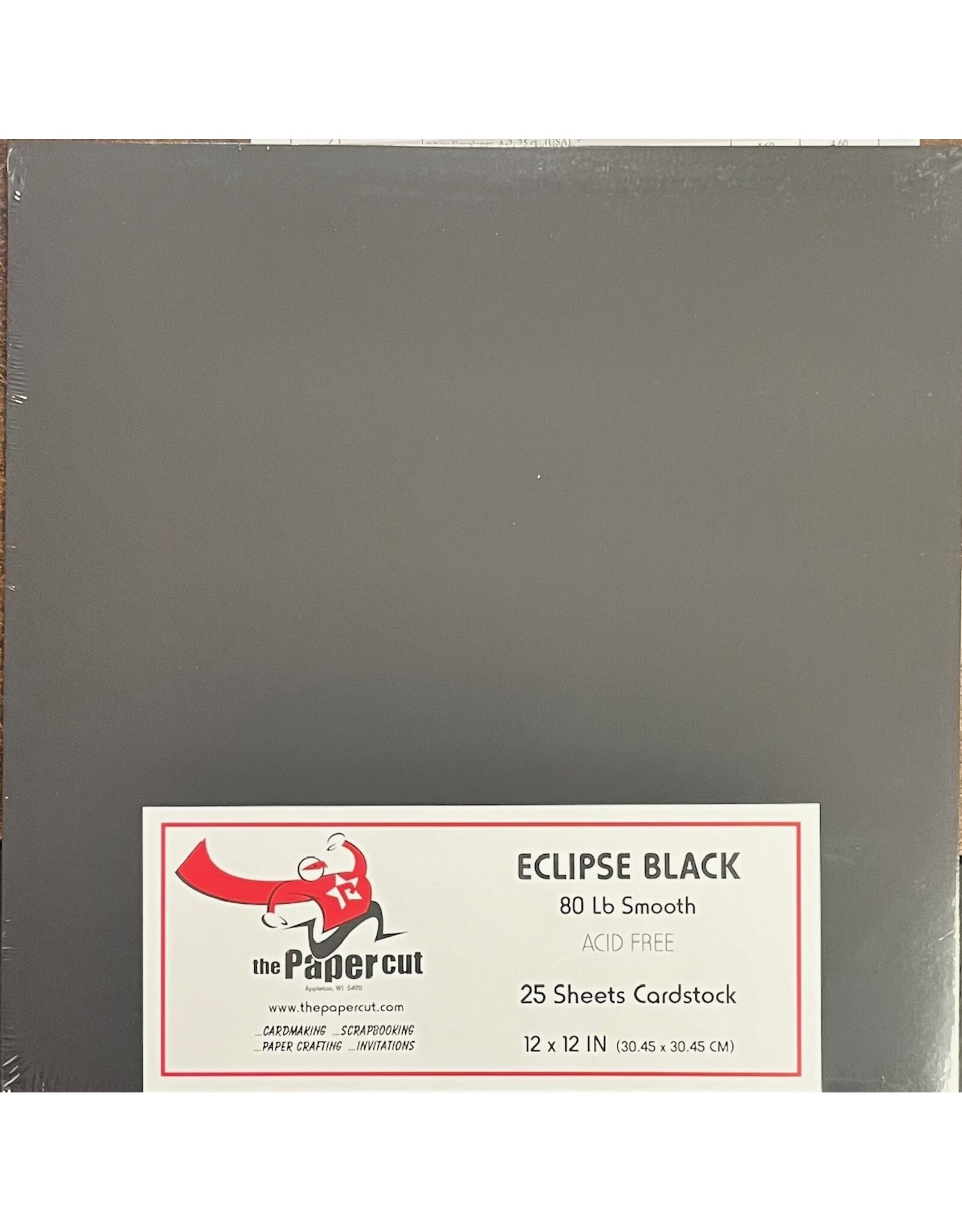 PAPER CUT THE PAPER CUT 80 LB ECLIPSE BLACK 12x12 CARDSTOCK 25 SHEETS